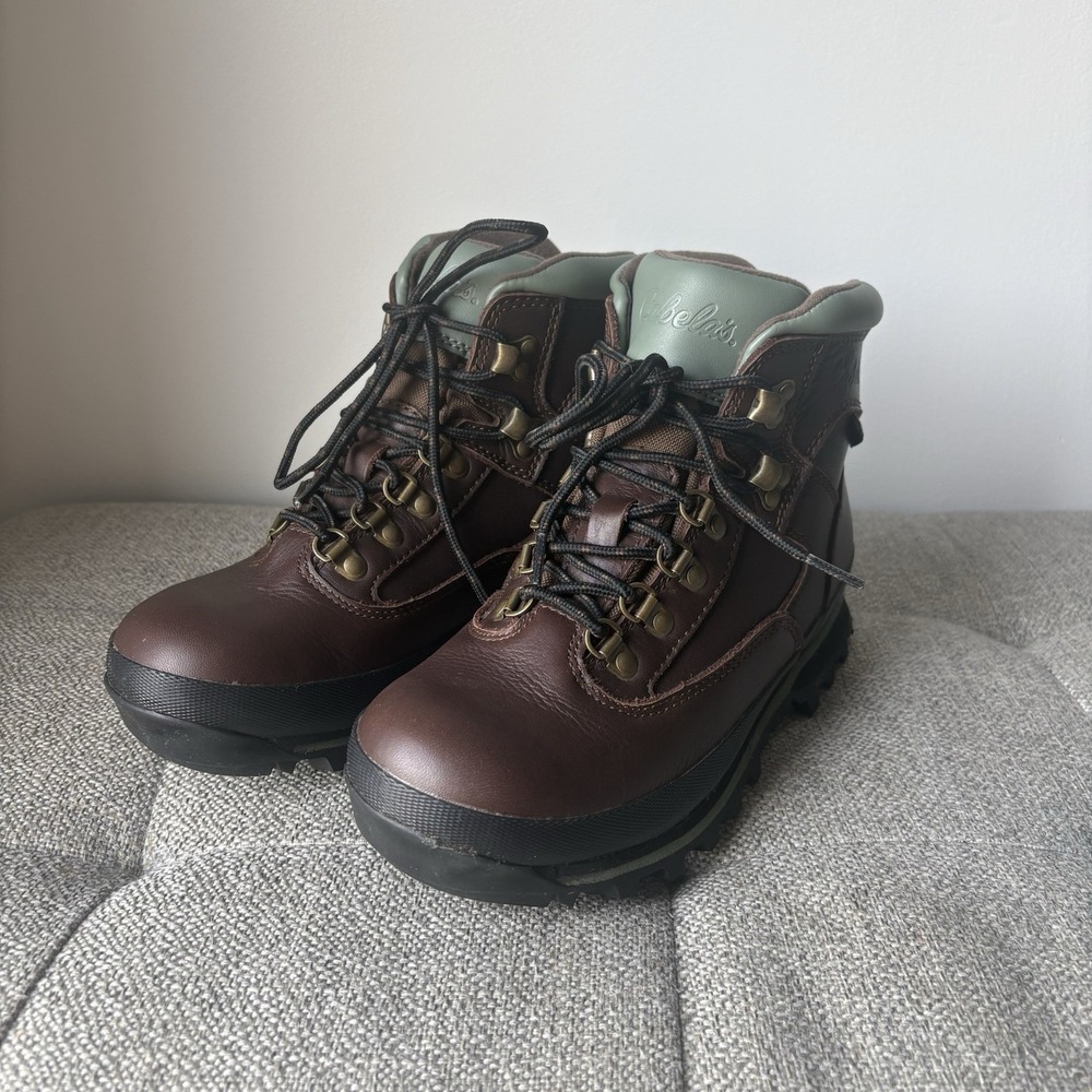 Cabela's Women's Rimrock Brown Leather Mid GoreTex Hiking Boots Ladies  Size 8,5